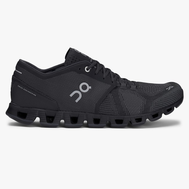 ON Cloud X Mens - Men's Trainers NZ-13267 Black/Asphalt